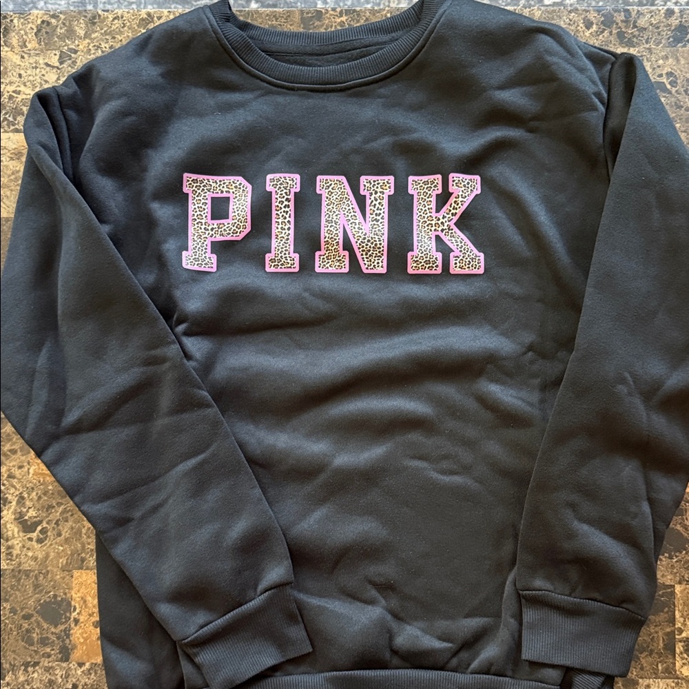 Black PINK Crew Neck Sweater